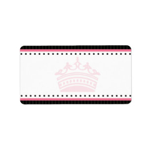 1,25 inch x 2,75 inch postadres Damask/Stripes Pin Etiket