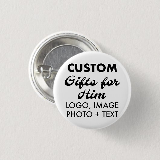 1.25 "Ronde Button Pin Badge Custom Gifts voor Hem (Voorkant /achterkant)