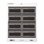 1.25"x2.75" Adres Gatsby Thema Etiket (Full Sheet)