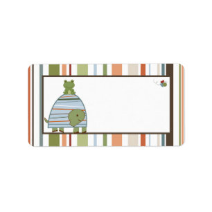 1.25"x2.75" Adres Laguna Beach Turtle Etiket