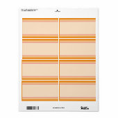 1.25"x2.75" Adres Oranje en Roze Etiket (Full Sheet)