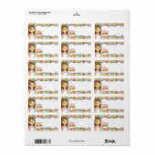 1.25 "x2.75" Bakkerij Brunette Mailing Addres Labe Etiket (Full Sheet)