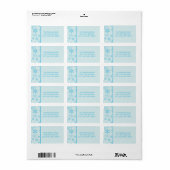 1.25 "x2.75" blauwe sneeuwvlokken stick op mailing etiket (Full Sheet)