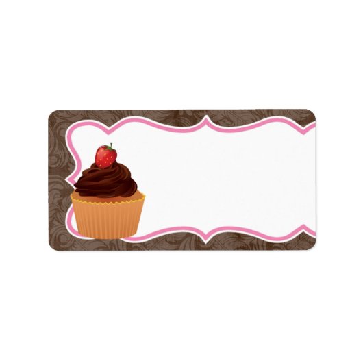 1.25 "x2.75" Cup Cakes Bakkerij Mailing Adres Labe Etiket (Voorkant)