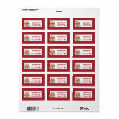 1.25 "x2.75" Gingerbread House Mailing Adres Labe Etiket (Full Sheet)