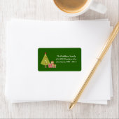 1,25 "x2,75" Green XMAS Tree Mailing Adreslabel Etiket (Insitu)