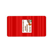 1.25 "x2.75" Hershey's Miniature All Star Red Etiket (Voorkant)