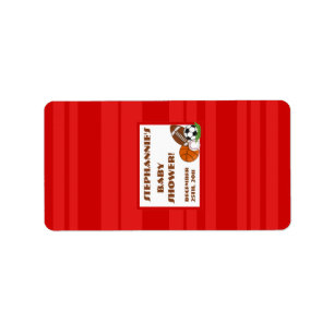 1.25 "x2.75" Hershey's Miniature All Star Red Etiket