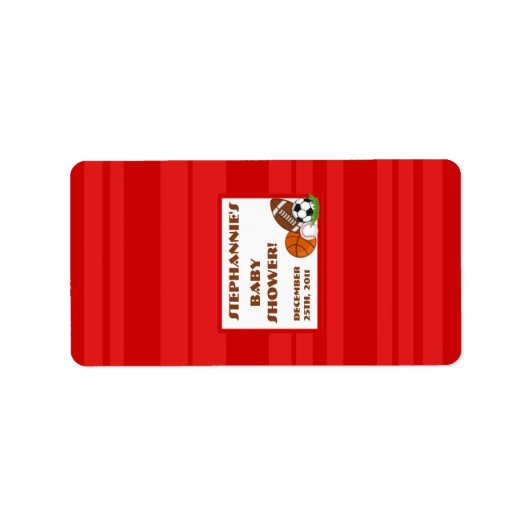 1.25 "x2.75" Hershey's Miniature All Star Red Etiket (Voorkant)