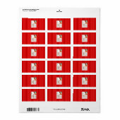 1.25 "x2.75" Hershey's Miniature All Star Red Etiket (Full Sheet)