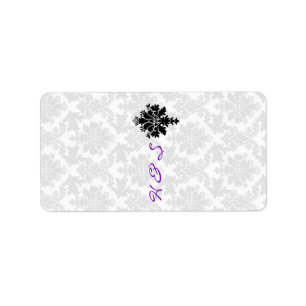 1.25 "x2.75" Hershey's Miniature Black Purpl Damas Etiket