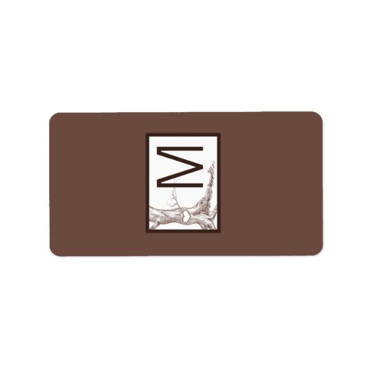 1.25 "x2.75" Hershey's Miniature Herfst Tree Initi Etiket (Voorkant)