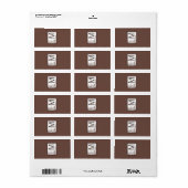 1.25 "x2.75" Hershey's Miniature Herfst Tree Initi Etiket (Full Sheet)