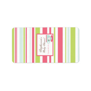 1.25 "x2.75" Hershey's Miniature Tea Party Roze Etiket