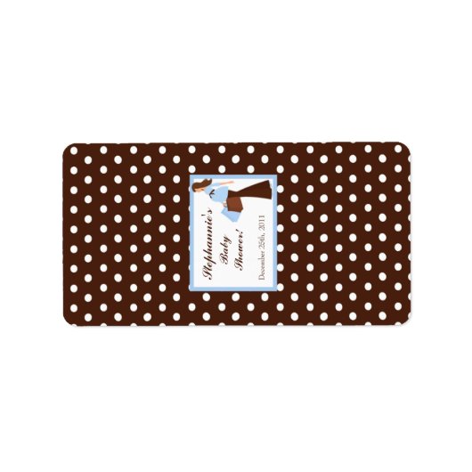 1.25 "x2.75" Hershey's Miniatuur Blauw Mod Moeder Etiket (Voorkant)