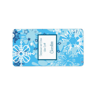 1.25 "x2.75" Hersheys Miniatuur Blauwe Boom / Snee Etiket
