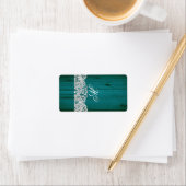 1.25 "x2.75" Hershey's Miniatuur Blauwgroen Hout Etiket (Insitu)