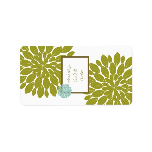 1.25 "x2.75" Hersheys Miniatuur Bloemen Burst Etiket (Voorkant)