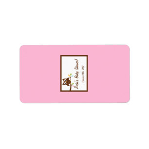 1.25 "x2.75" Hershey's Miniatuur Bos Vrienden Uil Etiket