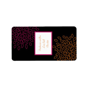1.25 "x2.75" Hersheys Miniatuur Herfst Floral Burs Etiket