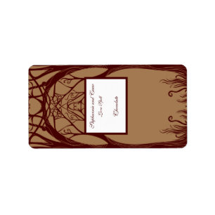 1.25 "x2.75" Hersheys miniatuur herfstboom Etiket