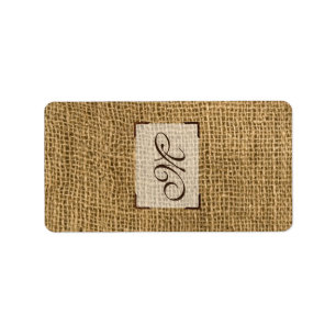 1.25 "x2.75" Hershey's Miniatuur Hoefijzers Burlap Etiket