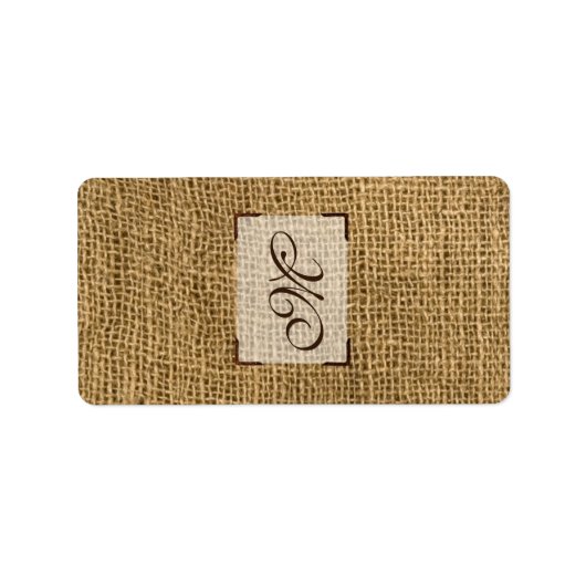 1.25 "x2.75" Hershey's Miniatuur Hoefijzers Burlap Etiket (Voorkant)