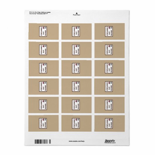1.25 "x2.75" Hershey's miniatuur Nojo brandweeraut Etiket (Full Sheet)