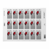 1.25 "x2.75" Hershey's miniatuur rode maskerade Etiket (Full Sheet)