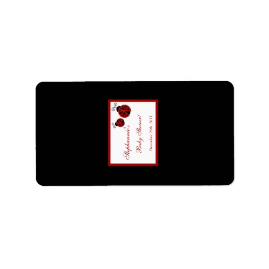 1.25 "x2.75" Hershey's Miniatuur Rood Lieveheersbe Etiket (Voorkant)