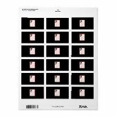 1.25 "x2.75" Hershey's Miniatuur Rood Lieveheersbe Etiket (Full Sheet)