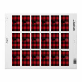 1.25 "x2.75" Hershey's Miniatuur Rood Plaid Blear Etiket (Full Sheet)