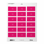 1.25 "x2.75" Hershey's miniatuur roze bloemblaadje Etiket (Full Sheet)