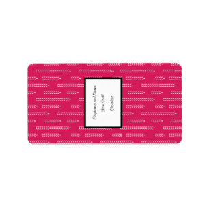 1.25 "x2.75" Hersheys Miniatuur Roze en Zwart Etiket