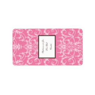 1.25 "x2.75" Hersheys Miniatuur Roze Kroonluchter Etiket