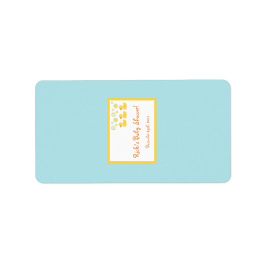 1.25 "x2.75" Hershey's Miniatuur Rubber Ducky Bubb Etiket (Voorkant)