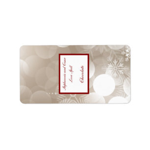 1.25 "x2.75" Hersheys Miniatuur Winter Blur Etiket
