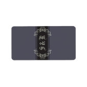 1.25 "x2.75" Hershey's Miniatuur Zwart Stropdas Af Etiket (Voorkant)