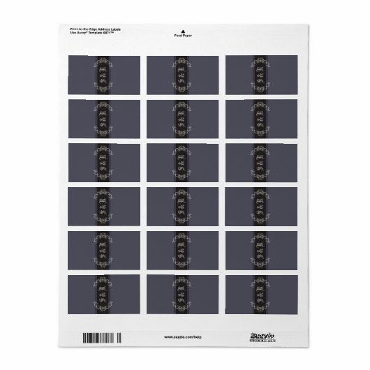 1.25 "x2.75" Hershey's Miniatuur Zwart Stropdas Af Etiket (Full Sheet)