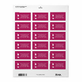 1.25 "x2.75" Hot Pink Catering Mailing Adreslabel Etiket (Full Sheet)