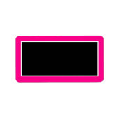 1,25 "x2,75" Hot Pink Zebra Print Mailing Adres Etiket (Voorkant)