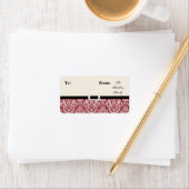 1.25 "x2.75" Kerstdamast Stick op Gift Label (Insitu)