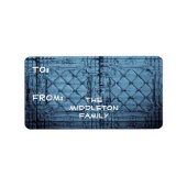 1.25 "x2.75" Kerstmis XMAS rustieke Tin Panel Plaf Etiket (Voorkant)