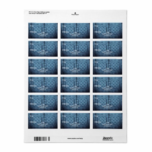 1.25 "x2.75" Kerstmis XMAS rustieke Tin Panel Plaf Etiket (Full Sheet)