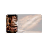 1.25"x2.75"-mailadres Cowboy Boots Barn Wood Etiket (Voorkant)