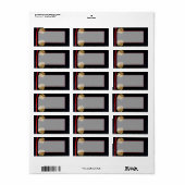 1.25"x2.75"-mailadres Marine Dress Blues Uni Etiket (Full Sheet)