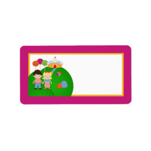 1.25"x2.75"-mailadres Snoep Land Ice Cream Etiket