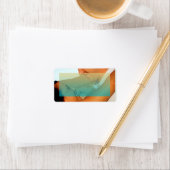 1.25 "x2.75" Mailadres Sunset Fade Blauwgroen Blau Etiket (Insitu)