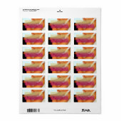 1.25 "x2.75" Mailadres Sunset Fade Pink Foto Etiket (Full Sheet)