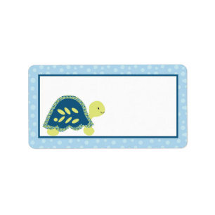1.25"x2.75"-mailadres Zee Turtle Reef Ocean Etiket